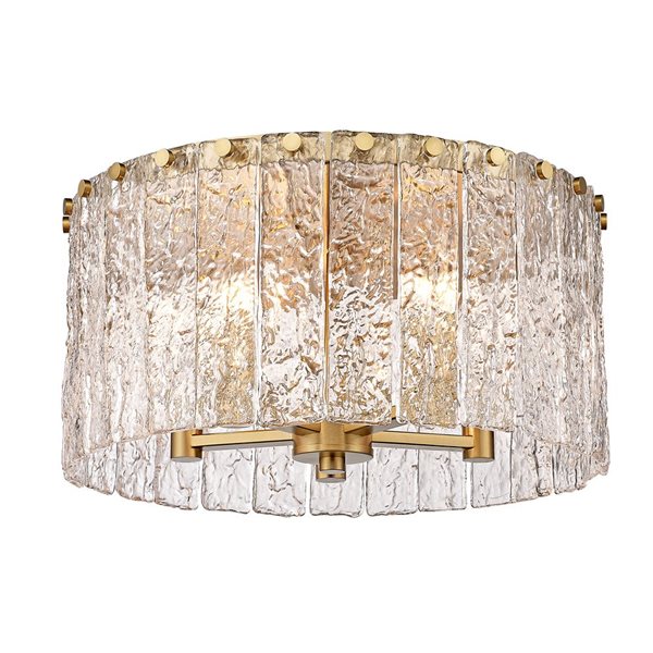 Z-Lite Modern Gold Glacier 5-Light Flush Mount