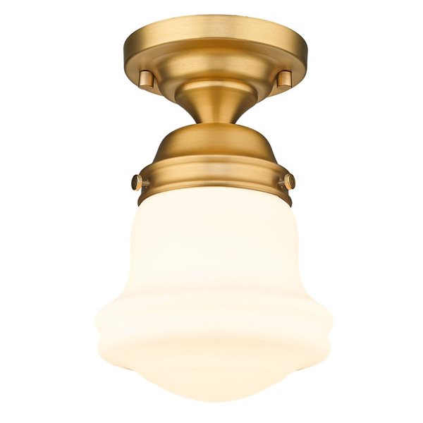 Z-Lite Heritage Brass Vaughn 1-Light Flush Mount