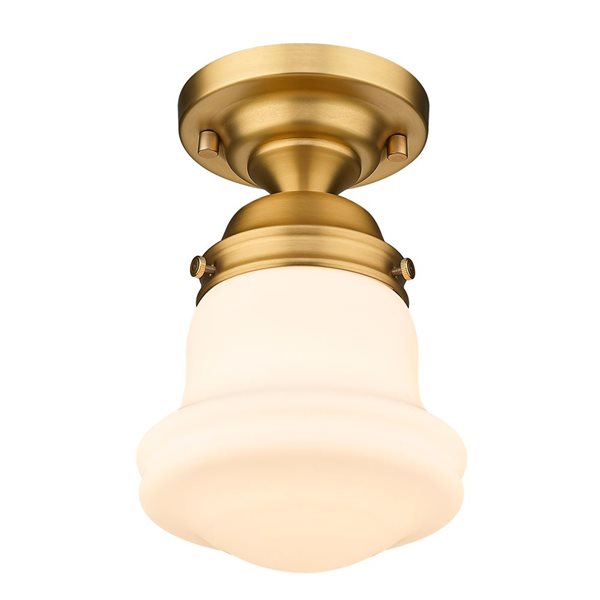 Z-Lite Heritage Brass Vaughn 1-Light Flush Mount