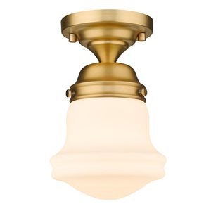 Z-Lite Heritage Brass Vaughn 1-Light Flush Mount