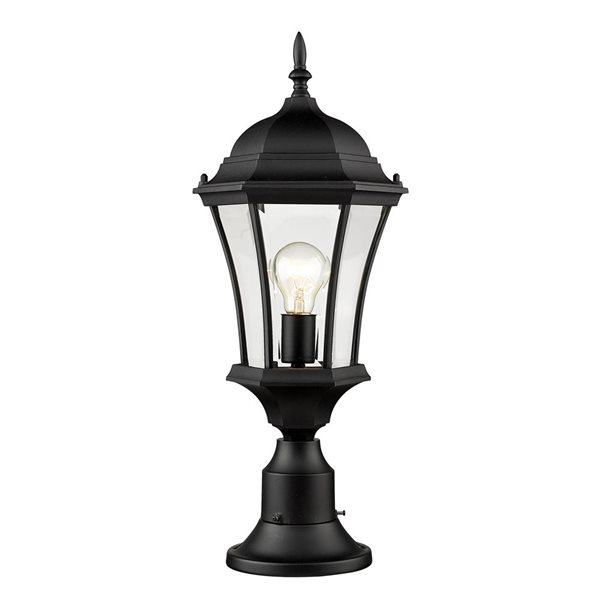 Z-Lite Black Wakefield 1-Light Outdoor Pier Mounted Fixture