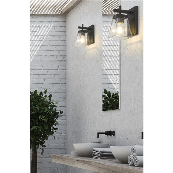 Z-Lite Matte Black Lauren 1-Light Wall Sconce