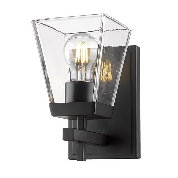 Z-Lite Matte Black Lauren 1-Light Wall Sconce