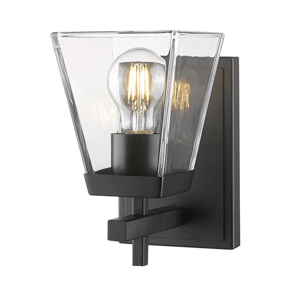 Z-Lite Matte Black Lauren 1-Light Wall Sconce