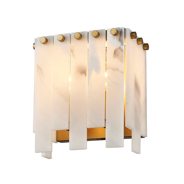 Z-Lite Rubbed Brass Viviana 2-Light Wall Sconce