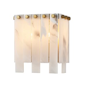 Z-Lite Rubbed Brass Viviana 2-Light Wall Sconce