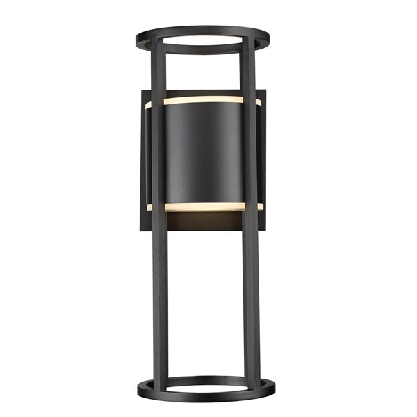 Z-Lite Black 9.25-in Luca 2-Light Outdoor Wall Sconce