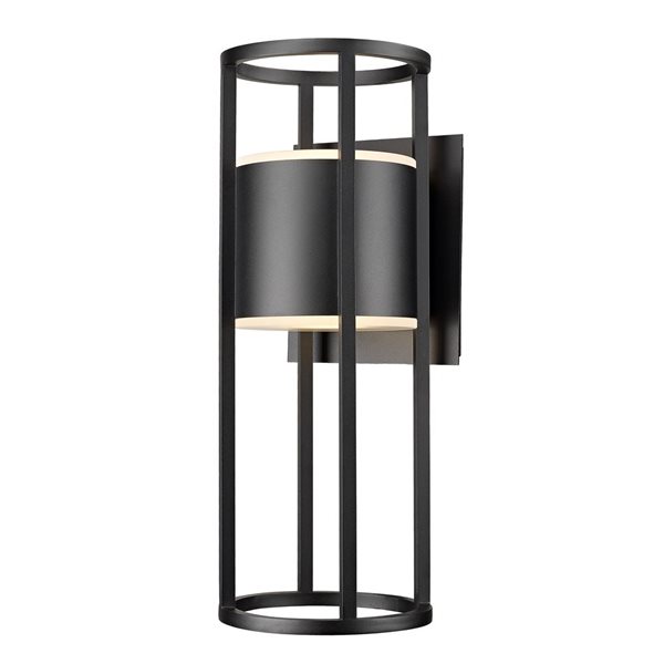 Z-Lite Black 9.25-in Luca 2-Light Outdoor Wall Sconce