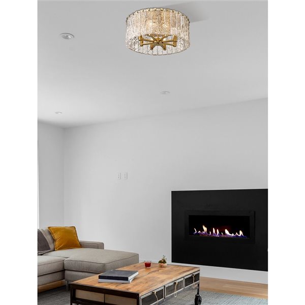 Z-Lite Modern Gold Glacier 8-Light Flush Mount