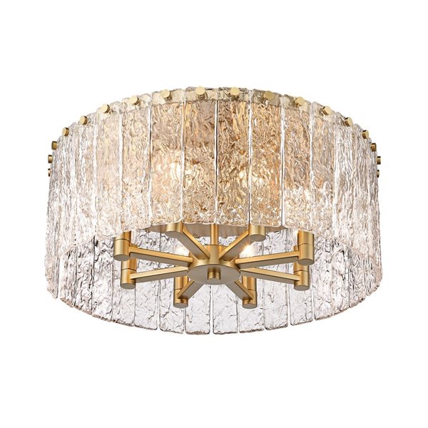 Z-Lite Modern Gold Glacier 8-Light Flush Mount