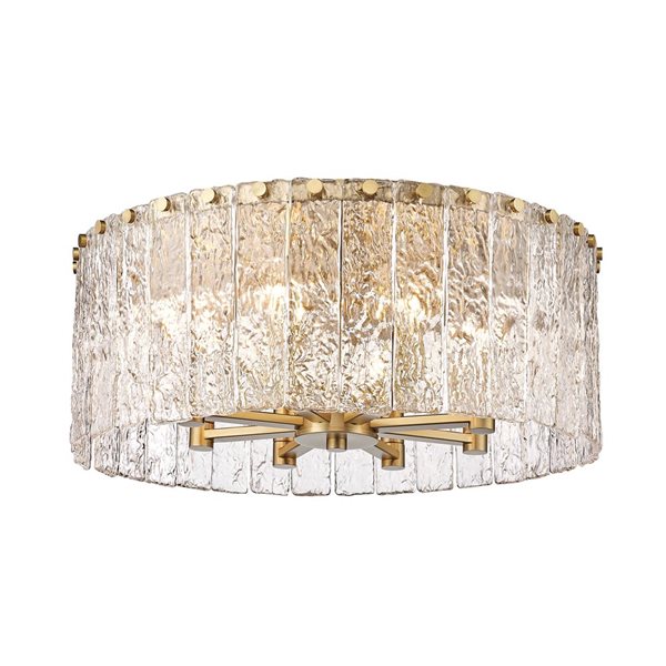 Z-Lite Modern Gold Glacier 8-Light Flush Mount