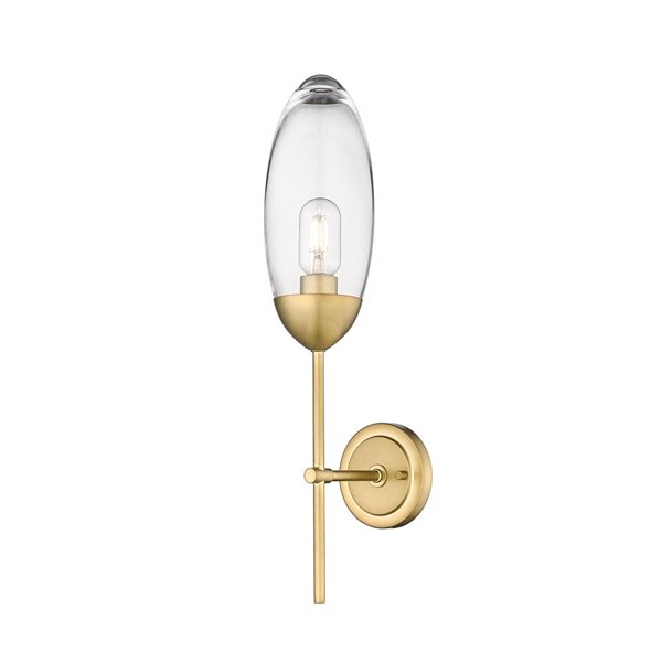 Z-Lite Rubbed Brass Arden 1-Light Wall Sconce