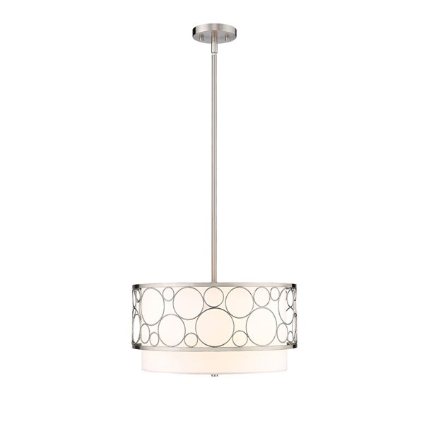 Z-Lite Brushed Nickel Kendall 3-Light Pendant