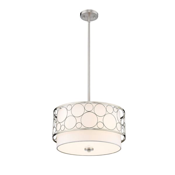 Z-Lite Brushed Nickel Kendall 3-Light Pendant