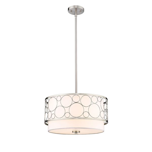 Z-Lite Brushed Nickel Kendall 3-Light Pendant