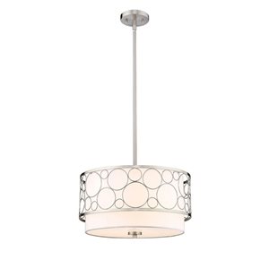 Z-Lite Brushed Nickel Kendall 3-Light Pendant