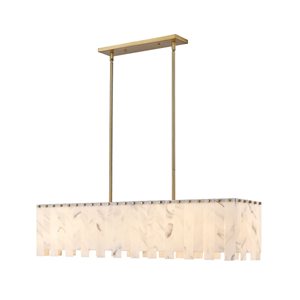 Z-Lite Brushed Brass Alabaster Viviana 7-Light Island Lighting