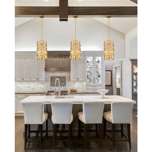 Z-Lite Heirloom Brass Dealey 3-Light Pendant