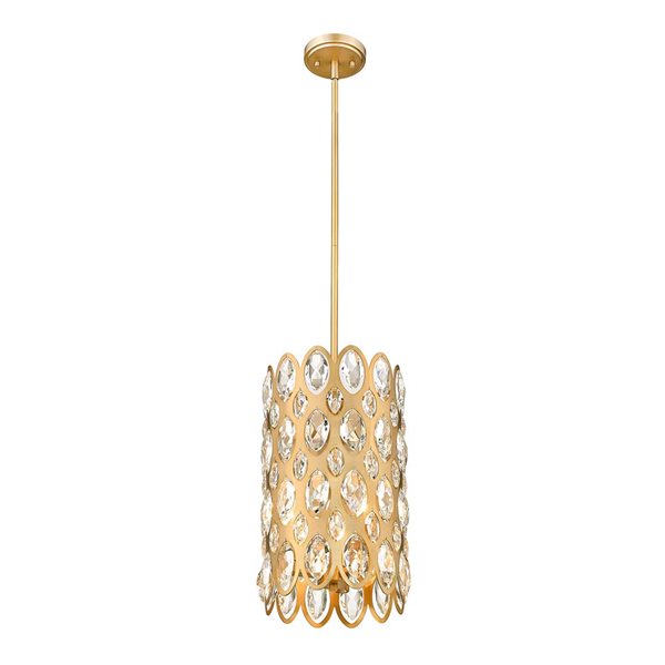 Z-Lite Heirloom Brass Dealey 3-Light Pendant