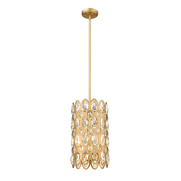 Z-Lite Heirloom Brass Dealey 3-Light Pendant