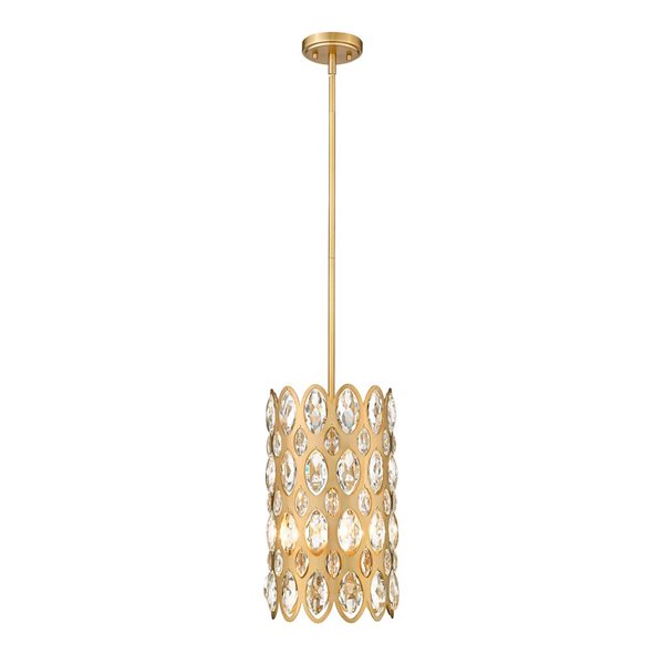 Z-Lite Heirloom Brass Dealey 3-Light Pendant