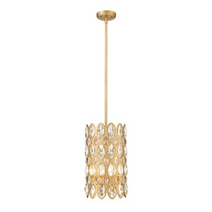 Z-Lite Heirloom Brass Dealey 3-Light Pendant