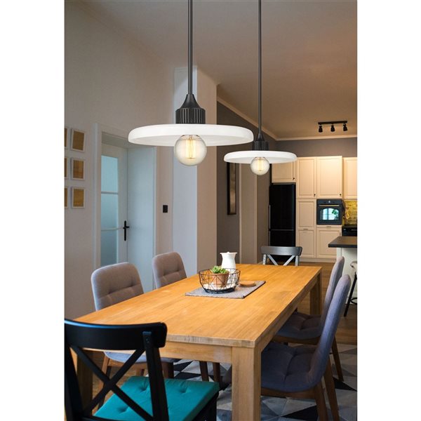 Z-Lite Matte Black Paloma 1-Light Pendant