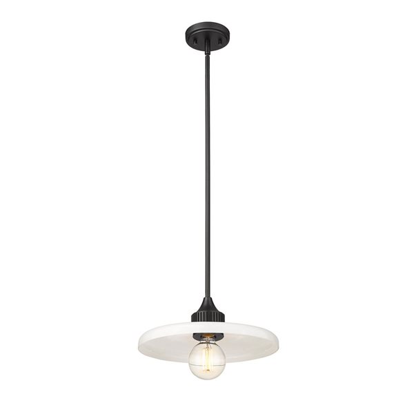 Z-Lite Matte Black Paloma 1-Light Pendant