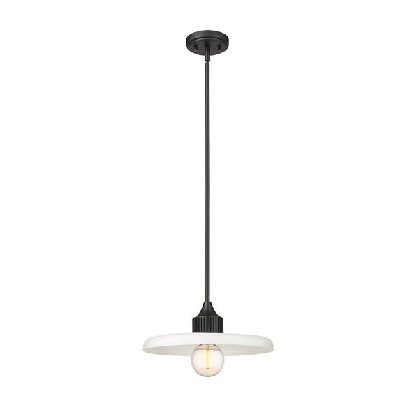 Z-Lite Matte Black Paloma 1-Light Pendant