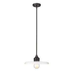 Z-Lite Matte Black Paloma 1-Light Pendant