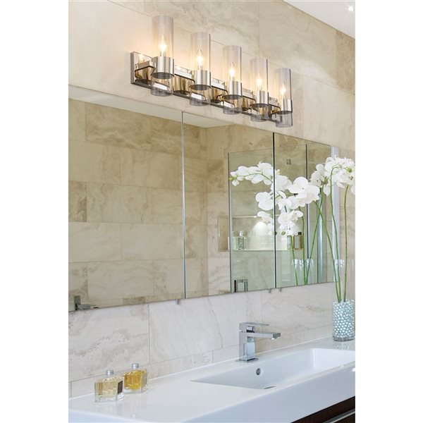 Z-Lite Polished Nickel Lawson 5-Light Vanity