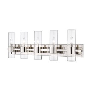 Z-Lite Polished Nickel Lawson 5-Light Vanity