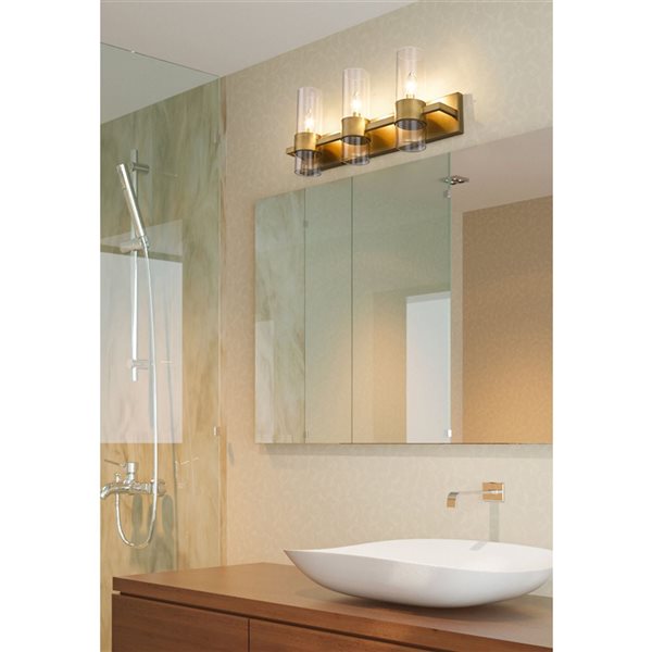 Z-Lite Rubbed Brass Lawson 3-Light Vanity