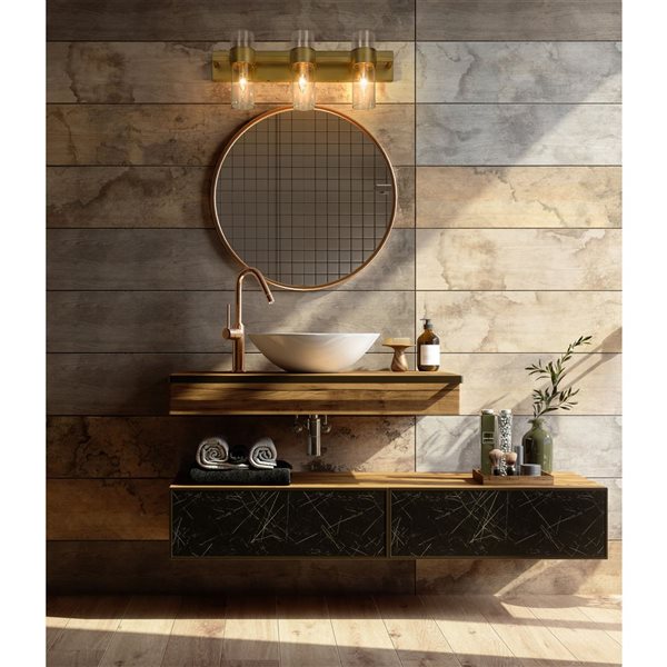 Z-Lite Rubbed Brass Lawson 3-Light Vanity