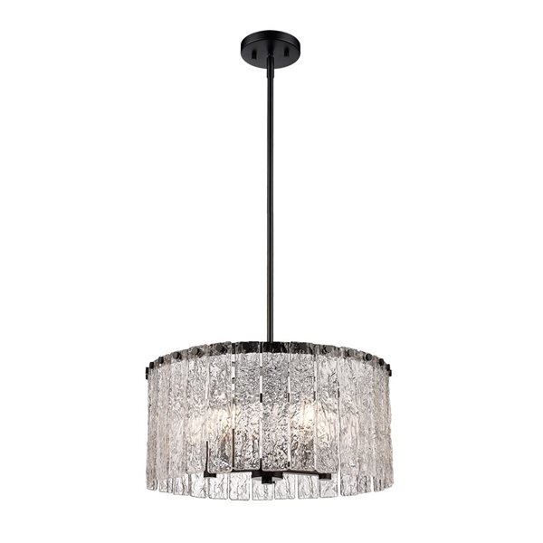 Z-Lite Matte Black Glacier 5-Light Pendant