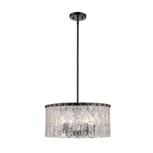 Z-Lite Matte Black Glacier 5-Light Pendant