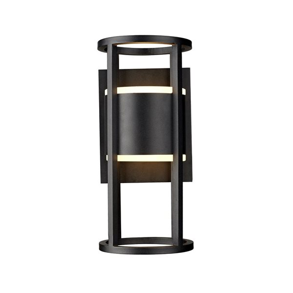 Z-Lite Black 5.75-in Luca 2 Light Outdoor Wall Sconce