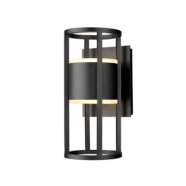 Z-Lite Black 5.75-in Luca 2 Light Outdoor Wall Sconce