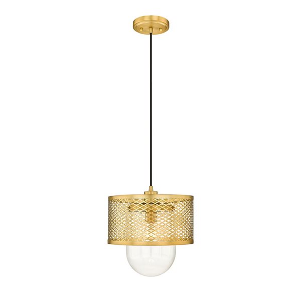 Z-Lite Rubbed Brass Kipton 1-Light Pendant