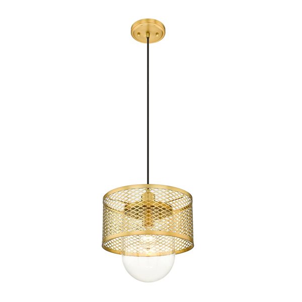 Z-Lite Rubbed Brass Kipton 1-Light Pendant