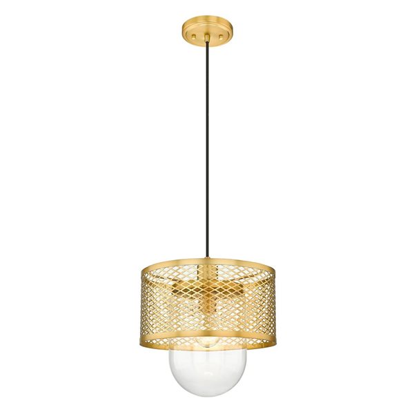 Z-Lite Rubbed Brass Kipton 1-Light Pendant