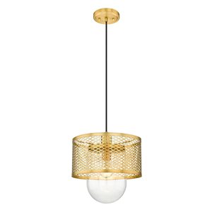 Z-Lite Rubbed Brass Kipton 1-Light Pendant