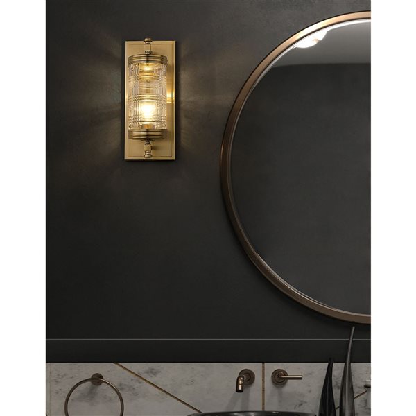 Z-Lite Heirloom Gold Archer 1-Light Wall Sconce