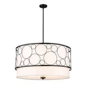 Z-Lite Matte Black Kendall 5-Light Pendant