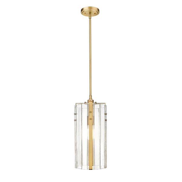 Z-Lite Rubbed Brass Alverton 1-Light Pendant