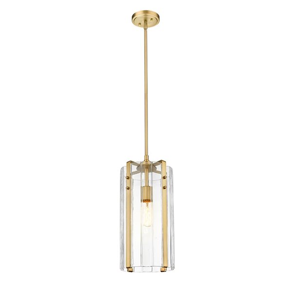 Z-Lite Rubbed Brass Alverton 1-Light Pendant