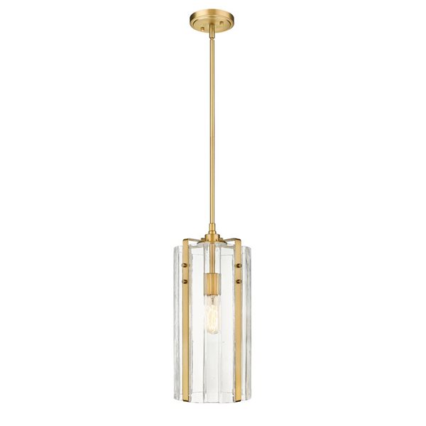 Z-Lite Rubbed Brass Alverton 1-Light Pendant