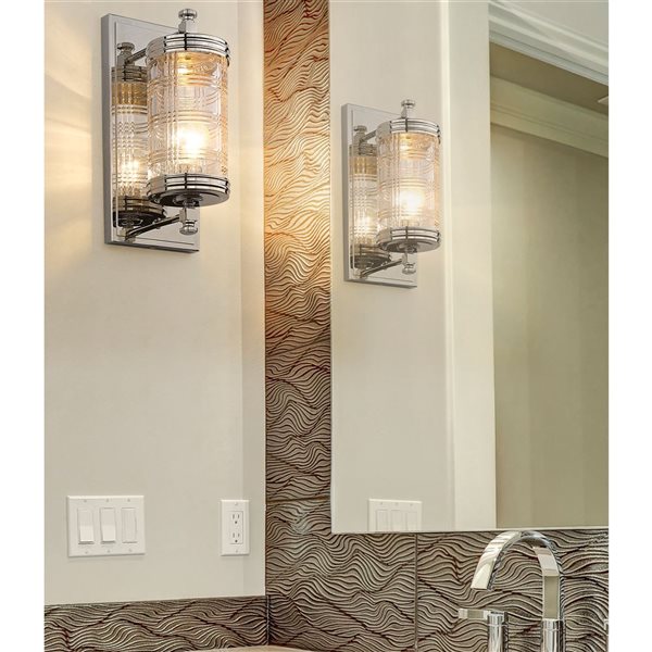 Z-Lite Polished Nickel Archer 1-Light Wall Sconce