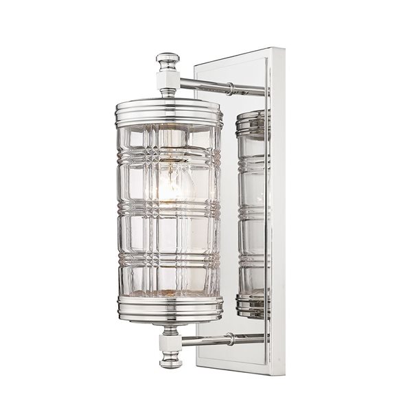 Z-Lite Polished Nickel Archer 1-Light Wall Sconce