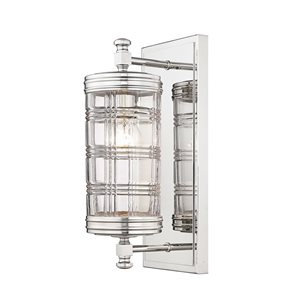 Z-Lite Polished Nickel Archer 1-Light Wall Sconce